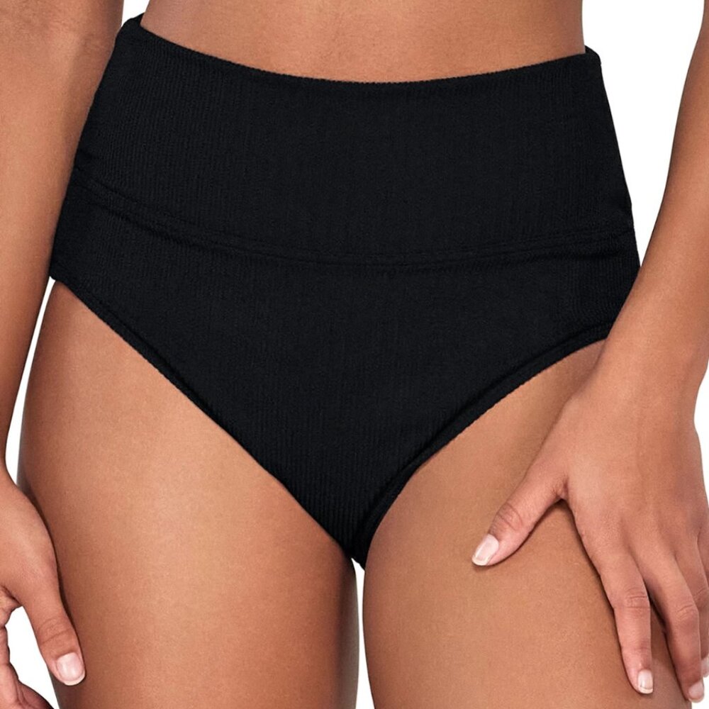 NWT Black High Waisted Bikini Bottoms